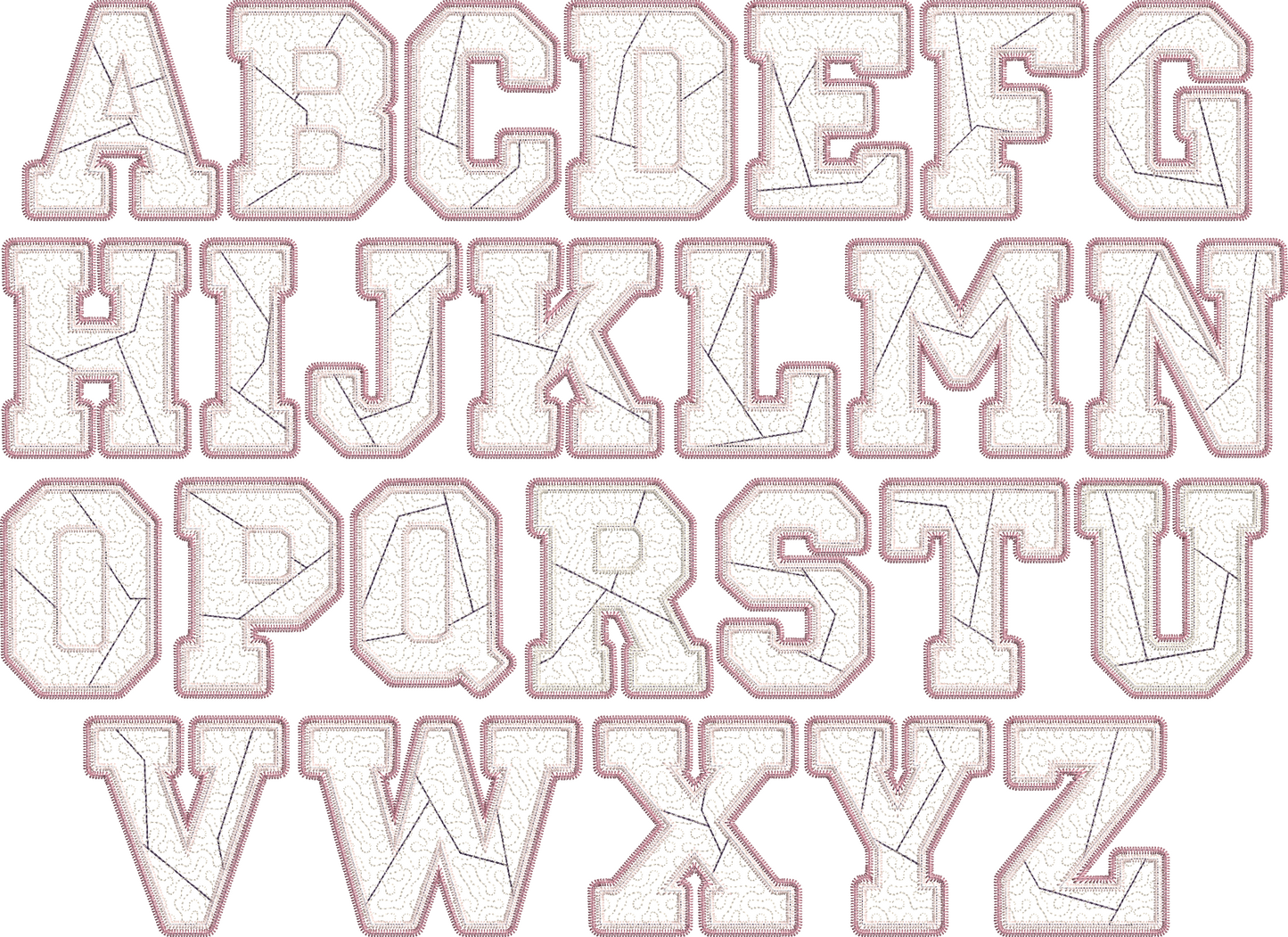 Quilted Patchwork Football Nights Font