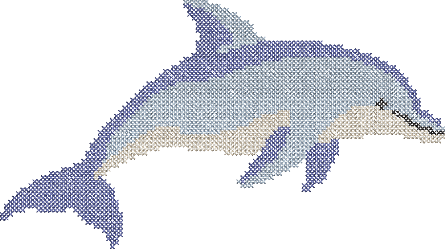 Cross Stitch Dolphin