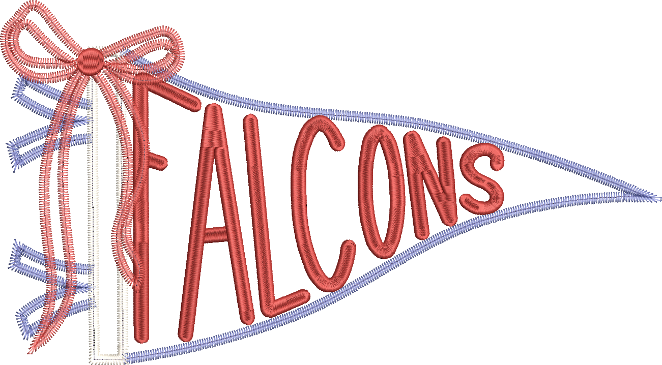 Falcons Handlettered Pennant Flag
