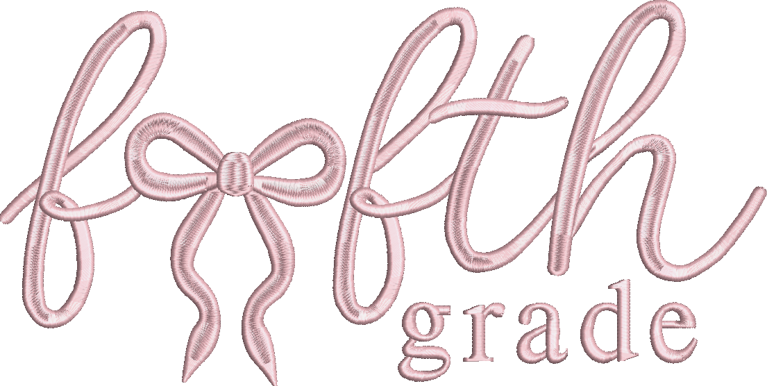 Back to School Fifth Grade Script Bow