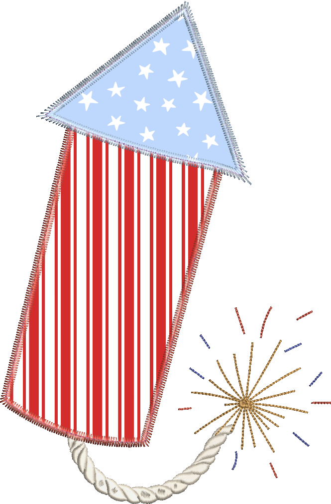 Firecracker Zig Zag Applique