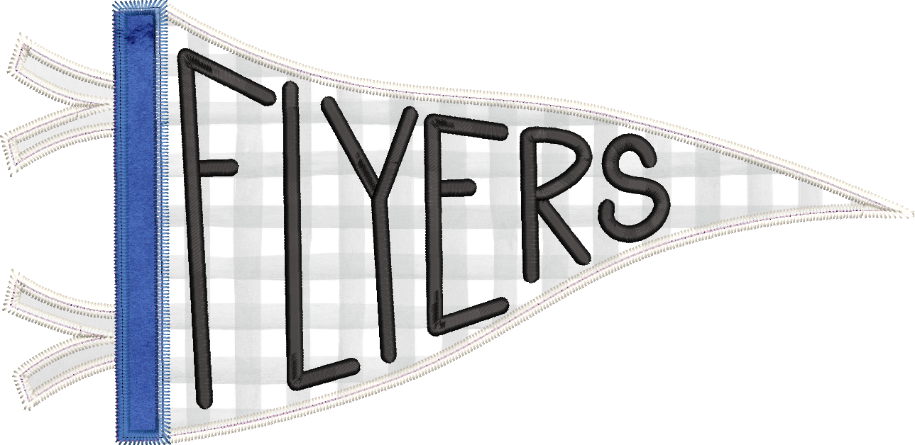 Flyers Handlettered Pennant Flag