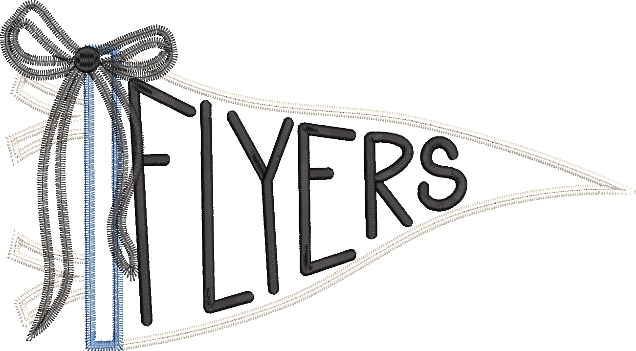 Flyers Handlettered Pennant Flag
