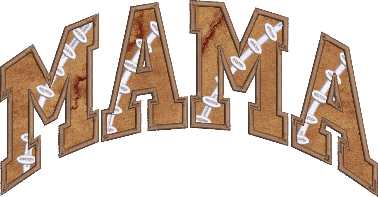 Football Laces MAMA Applique