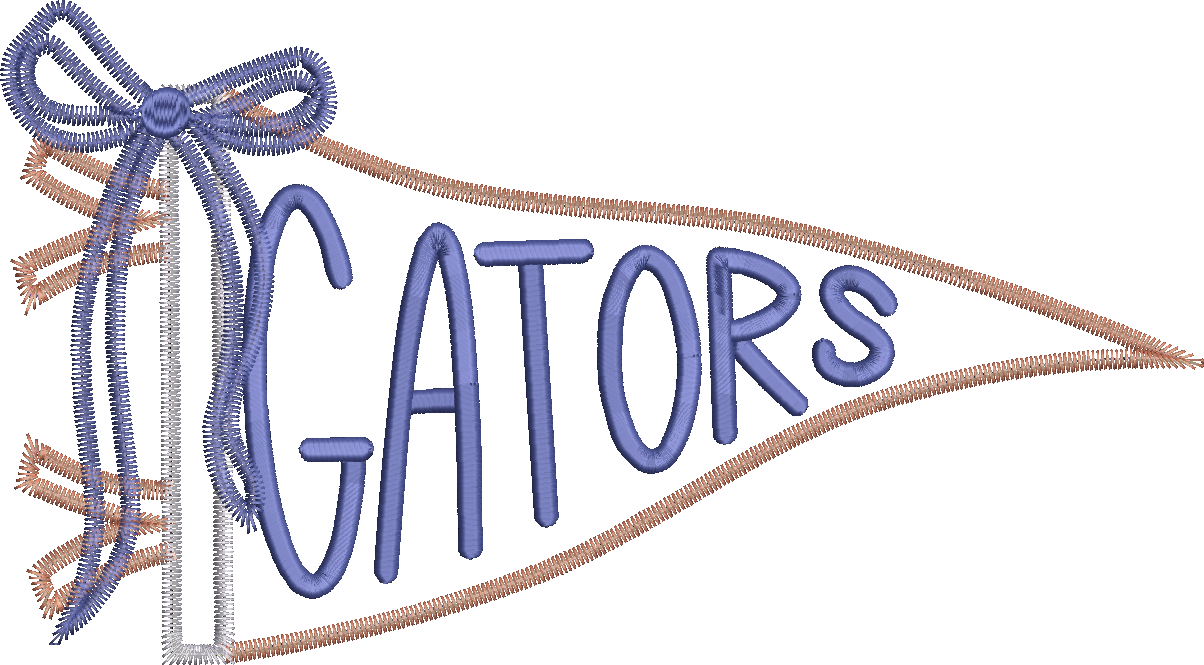 Gators Handlettered Pennant Flag