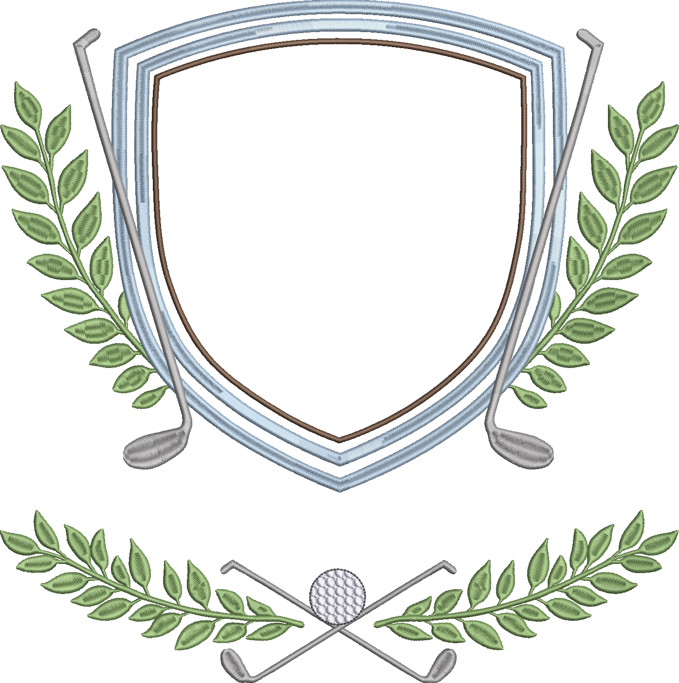 Golf Inspired Crest and Swag Set