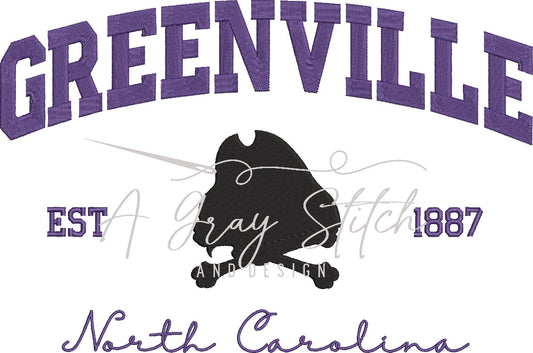 Greenville Collegiate Embroidery Design