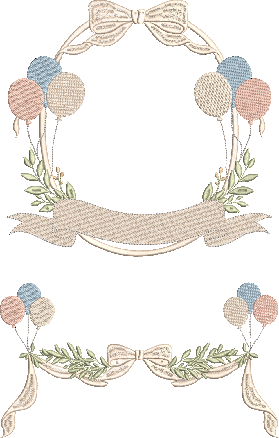 Happy Birthday Heirloom Crest and Swag Set