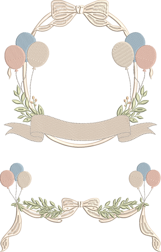 Happy Birthday Heirloom Crest and Swag Set