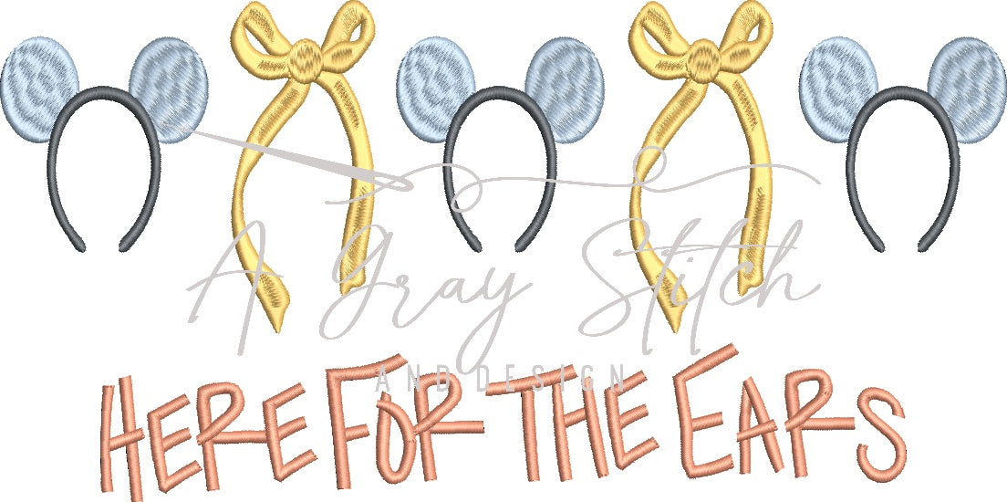 Here for the Ears with Bows Design