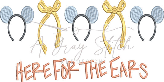 Here for the Ears with Bows Design