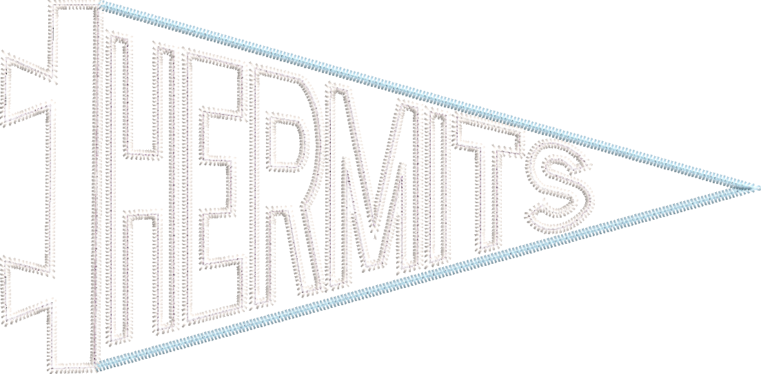 Hermits Pennant Flag Machine Embroidery Design