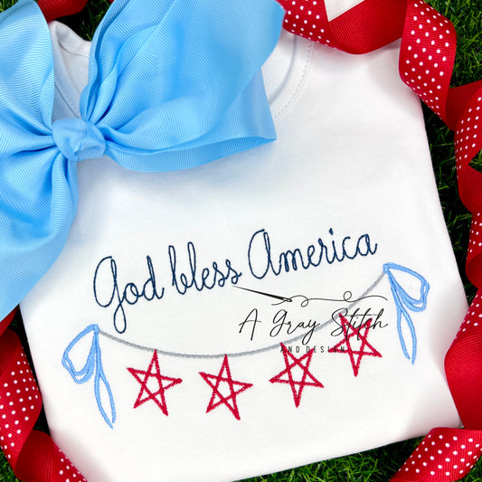 Stars and Bows Independence Day Bunting Design