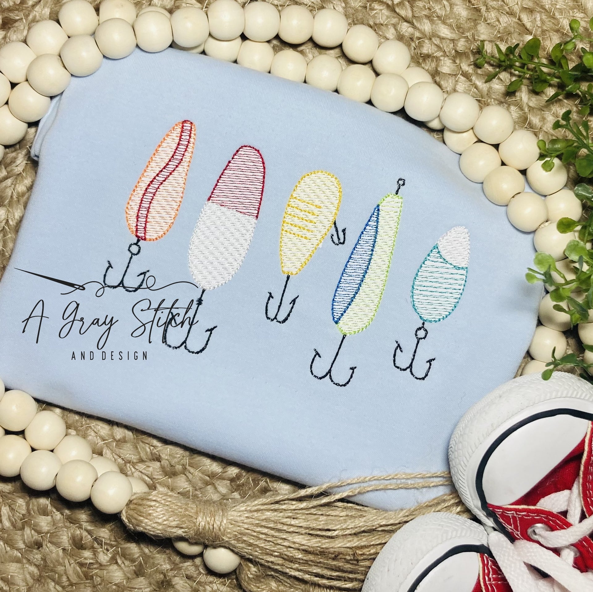 Sketch Fill Fishing Lures – A Gray Stitch and Design