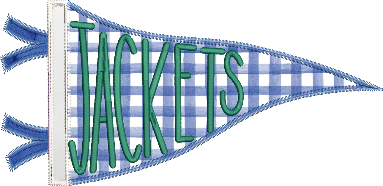 Jackets Handlettered Pennant Flag