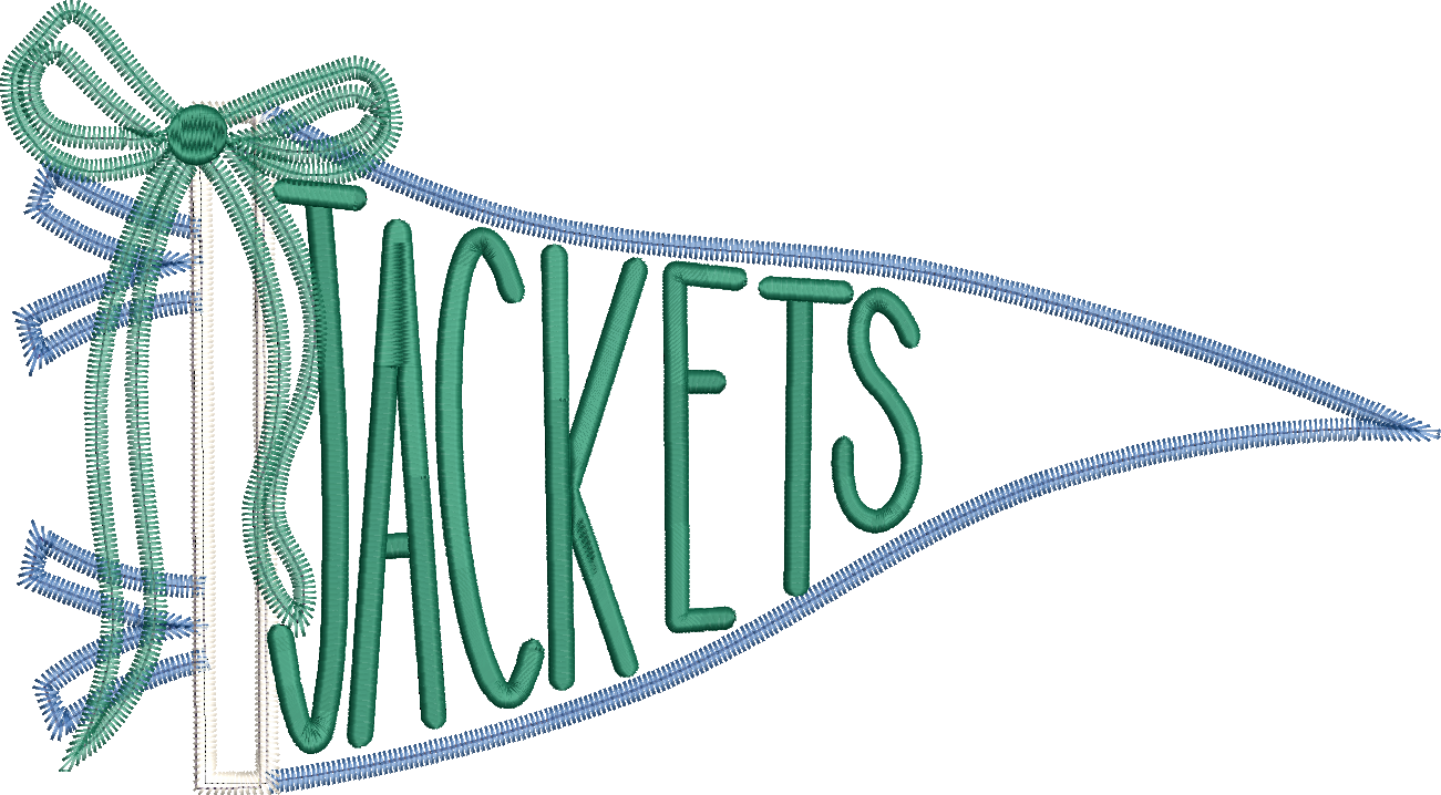 Jackets Handlettered Pennant Flag