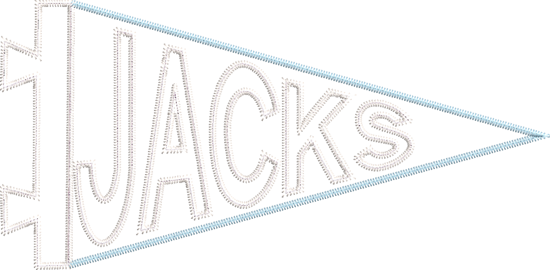 Jacks Pennant Flag Machine Embroidery Applique Design