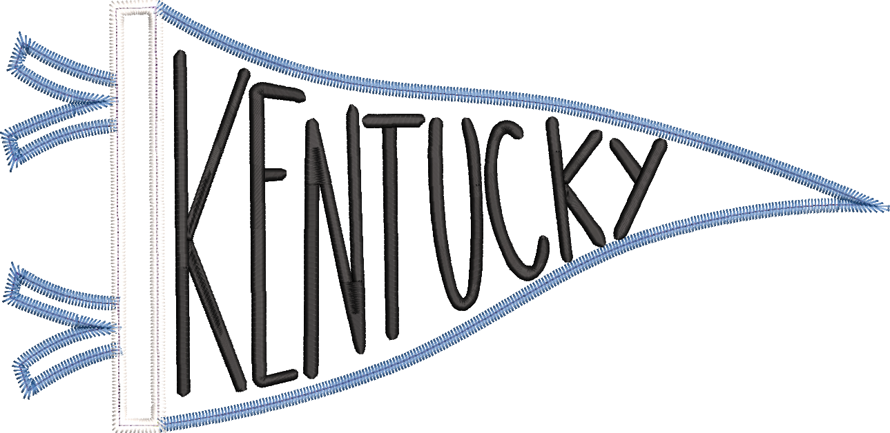 Kentucky Handlettered Pennant Flag