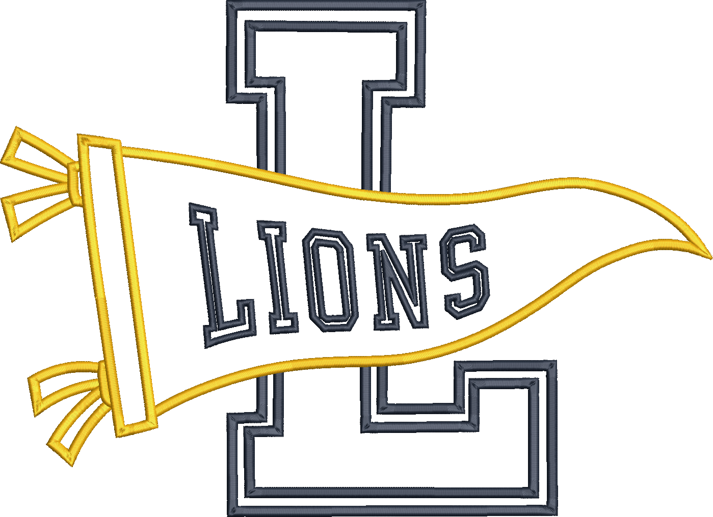Lions Varsity Letter Pennant