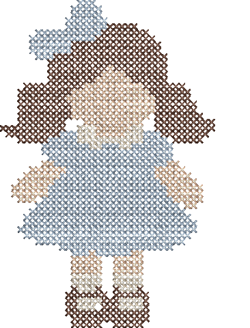 Mini Cross Stitch Dolly