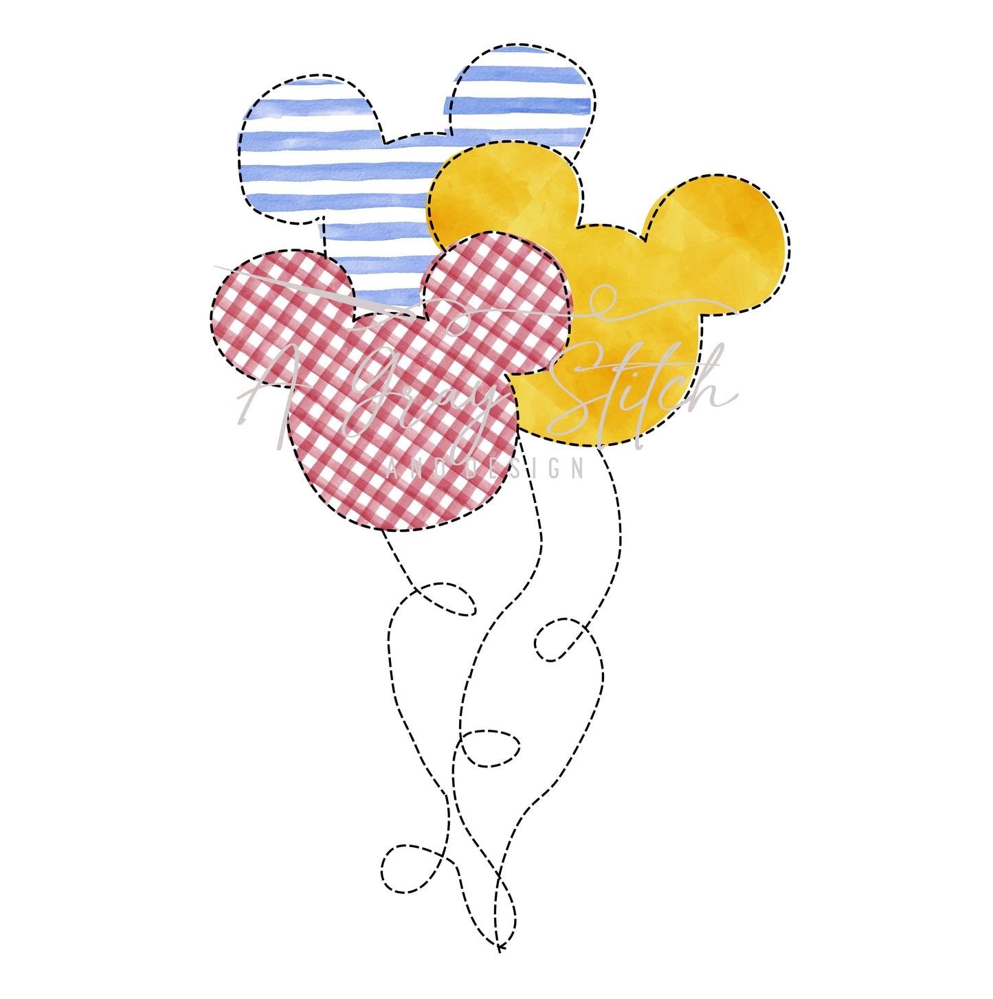 Mouse Head Balloon Bunch PNG Bundle