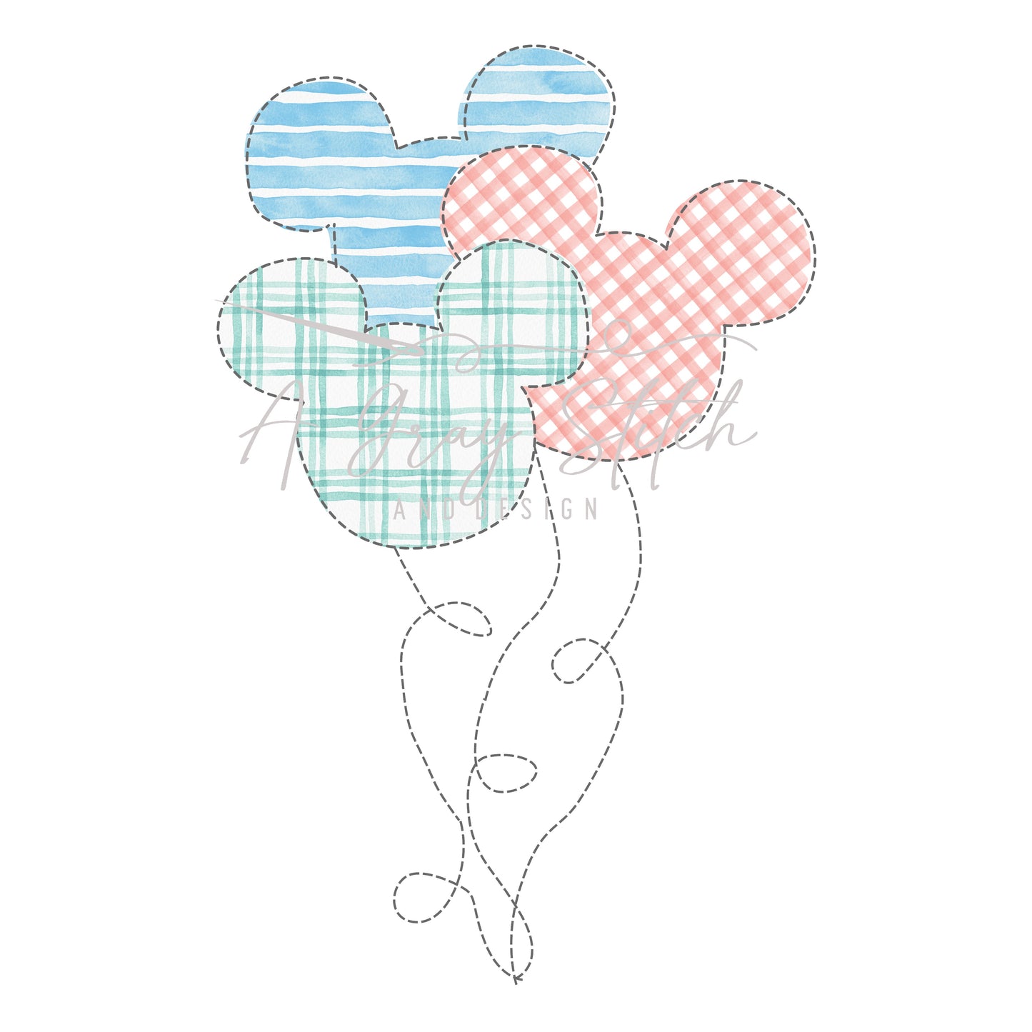 Mouse Head Balloon Bunch PNG Bundle