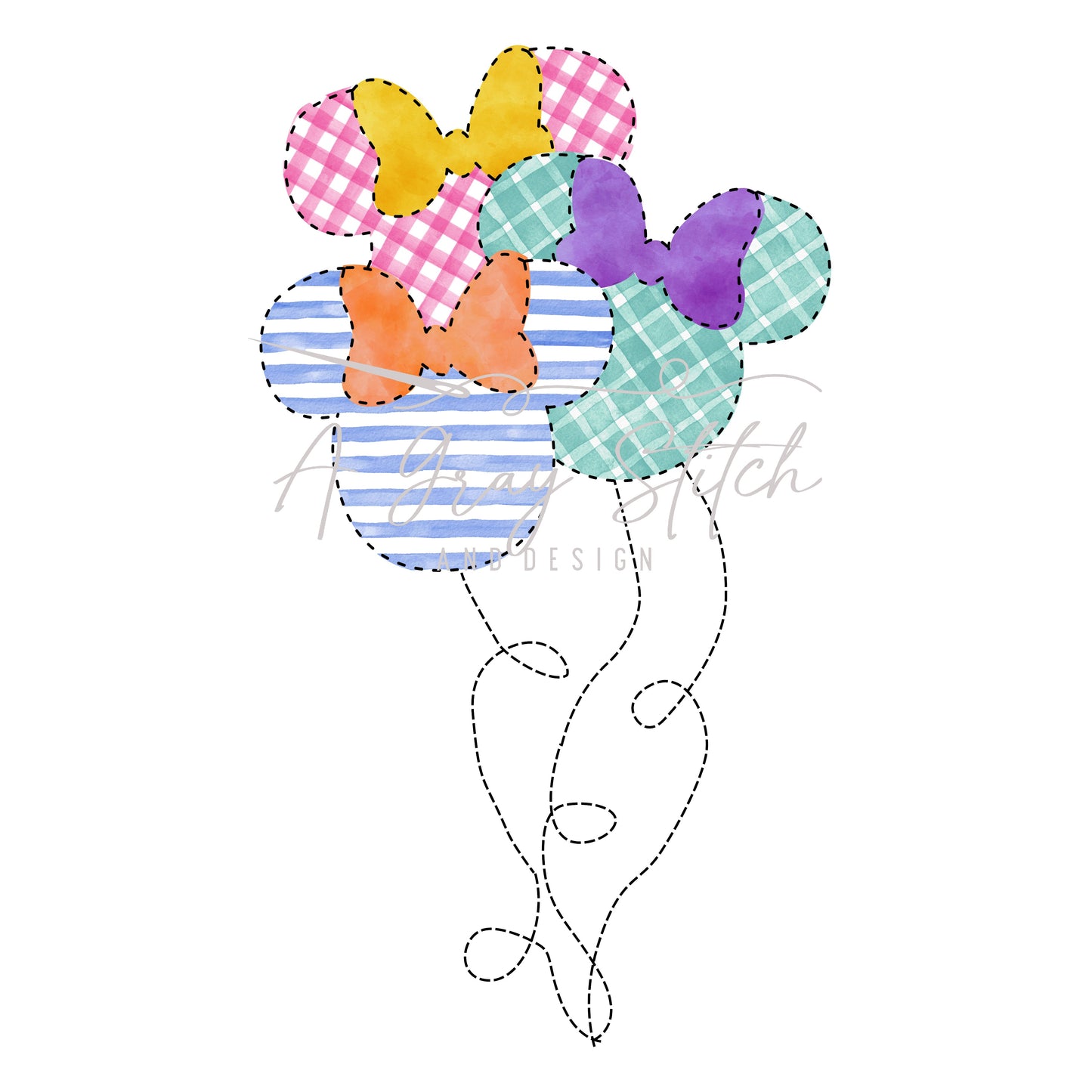 Mouse Head Balloon Bunch PNG Bundle