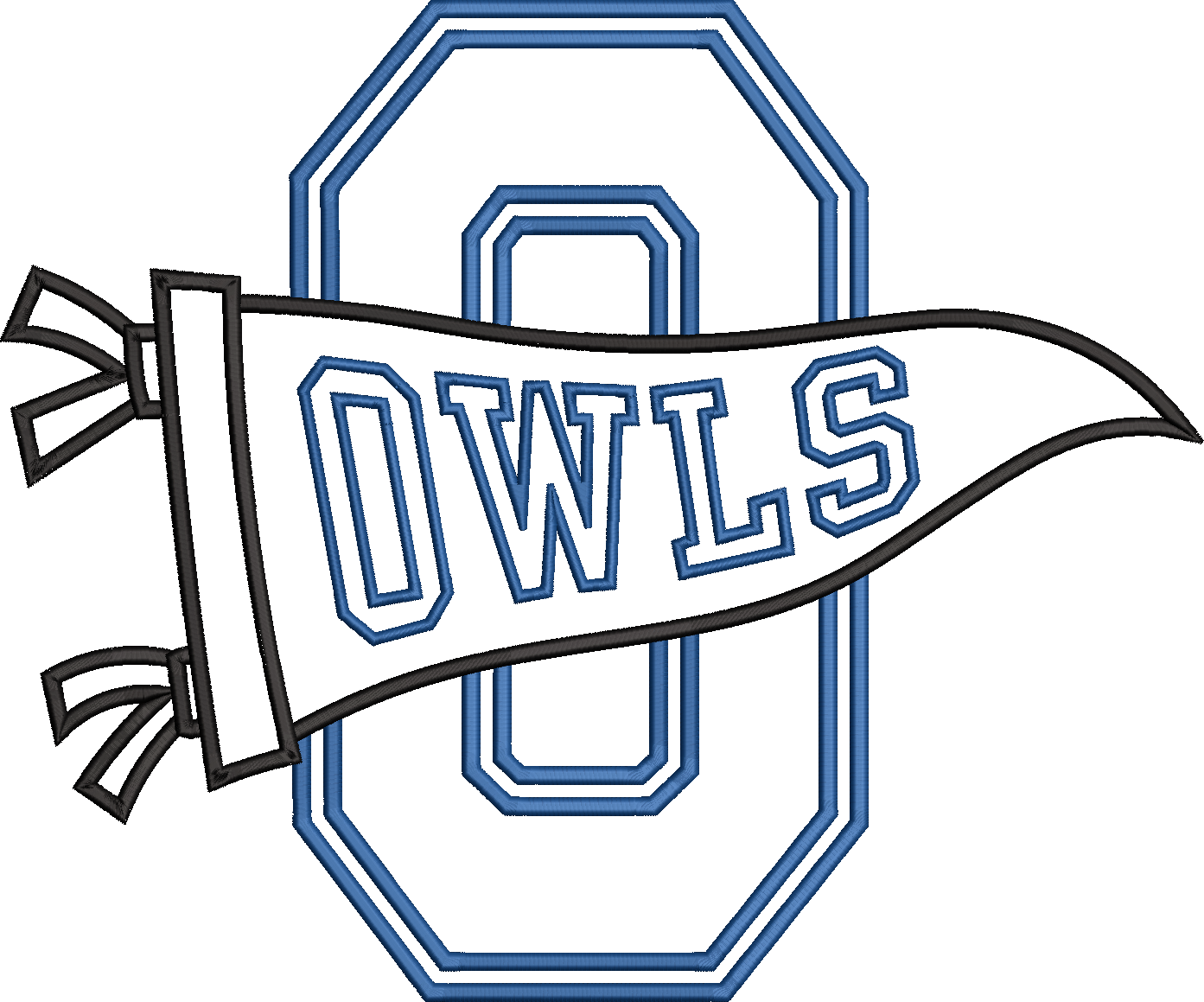 Owls Varsity Letter Pennant