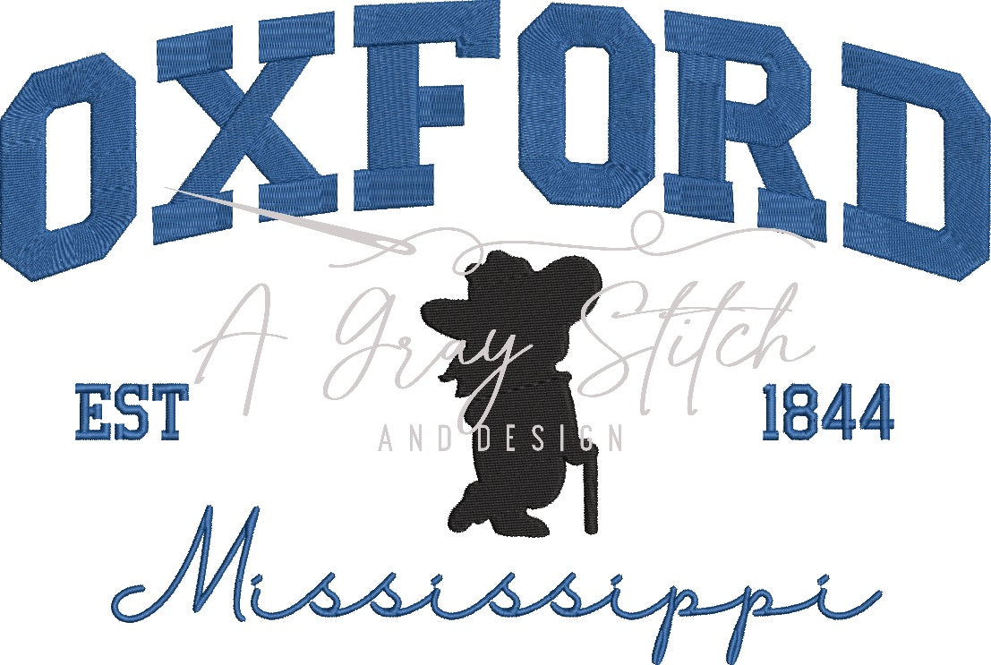 Oxford Collegiate Embroidery Design