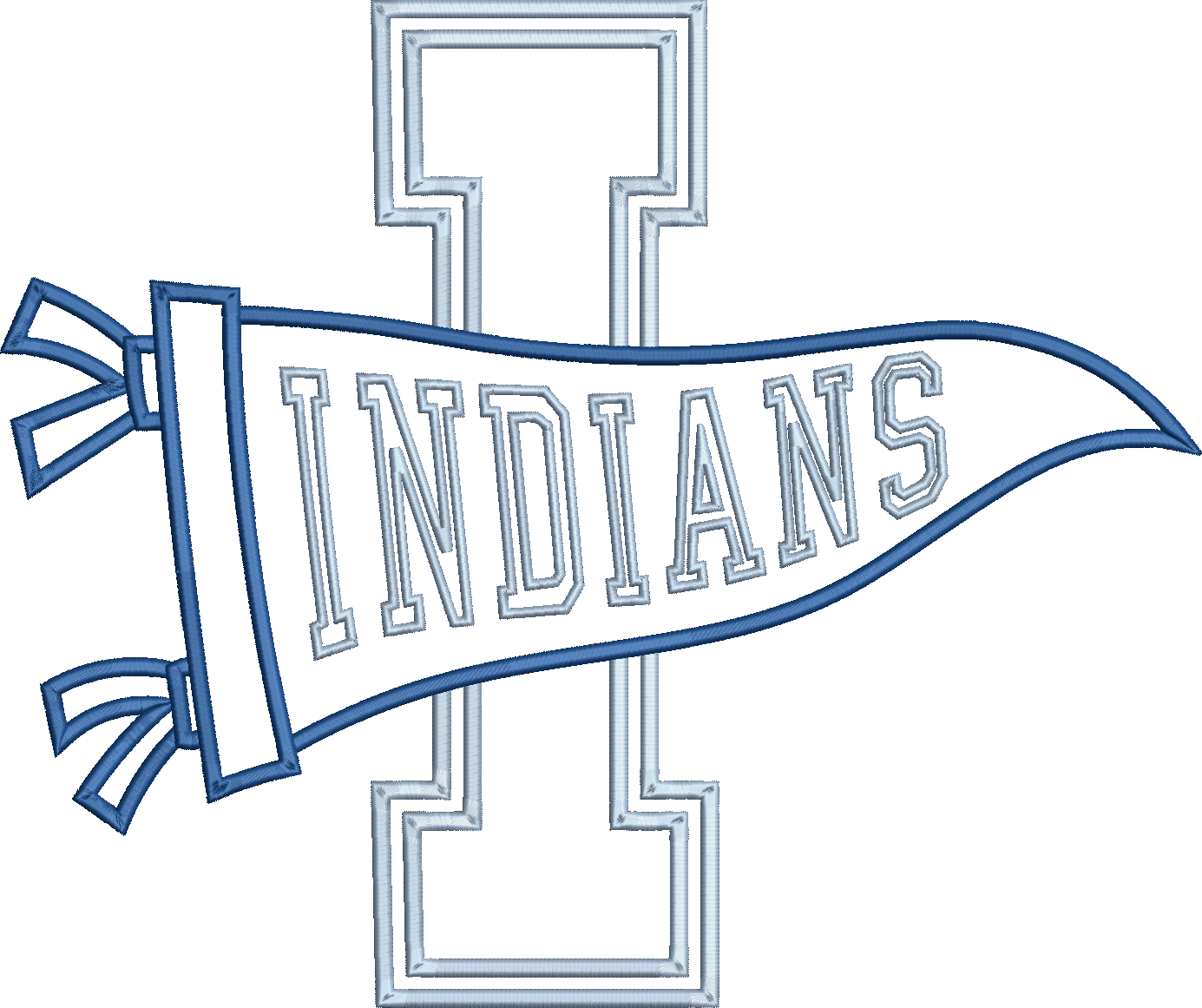 Indians Varsity Letter Pennant