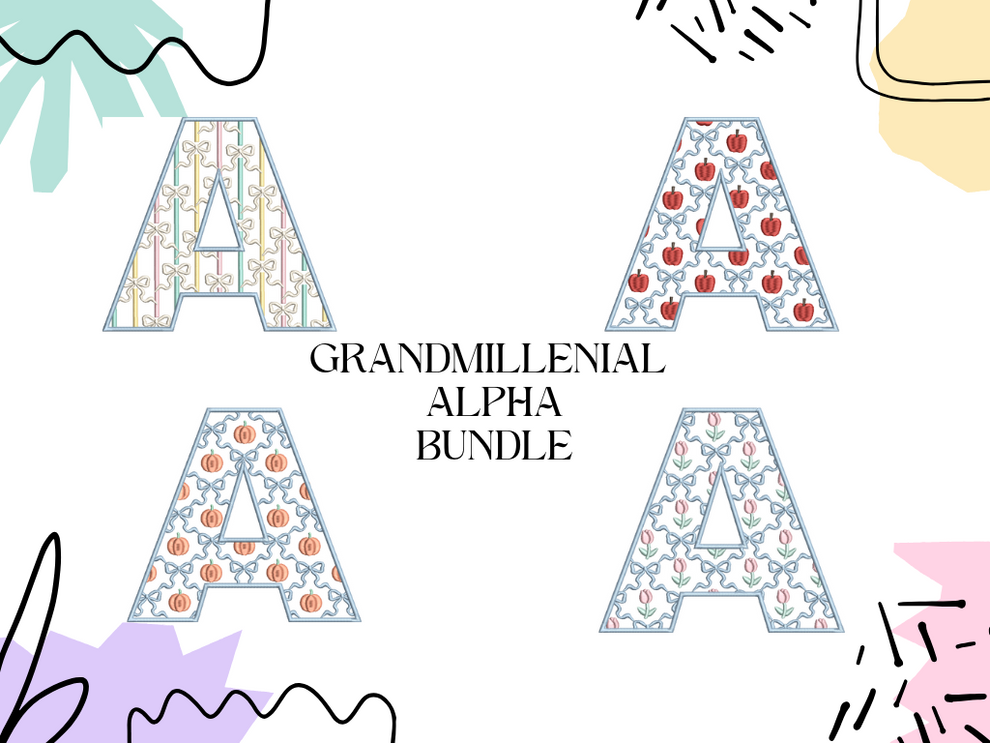 Grandmillenial Alphabet Bundle – A Gray Stitch and Design