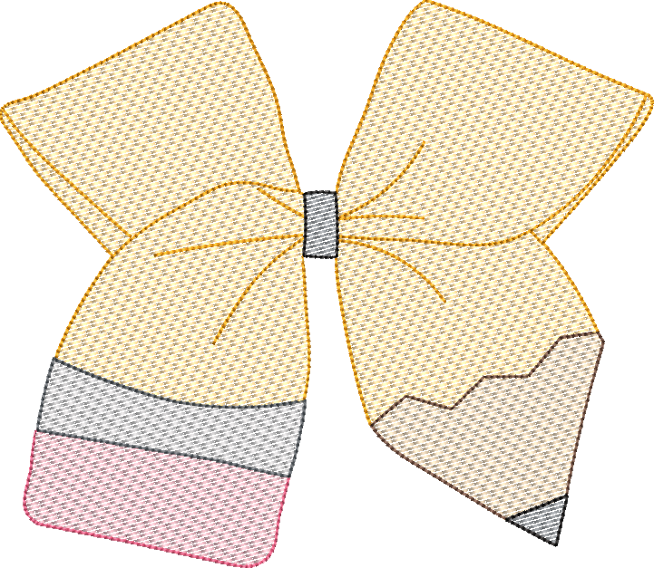 Sketch Fill Pencil Coquette Hairbow Design