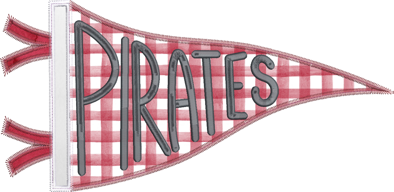 Pirates Handlettered Pennant Flag