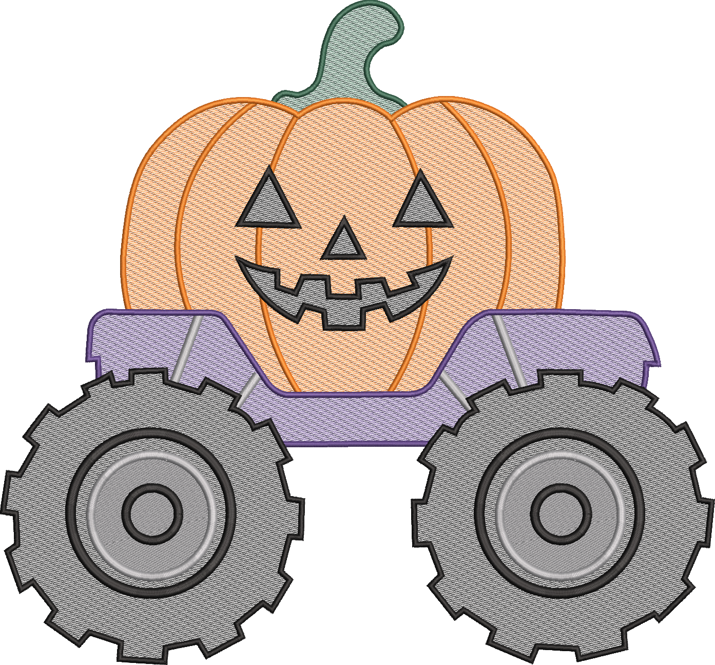 Jack O Lantern Monster Truck Halloween Sketch