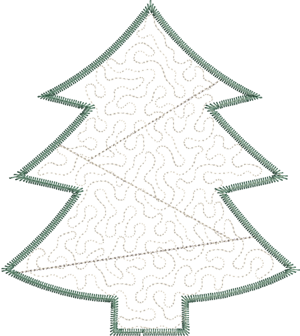 Quilted Patchwork Christmas Tree Applique Design – A Gray Stitch and Design