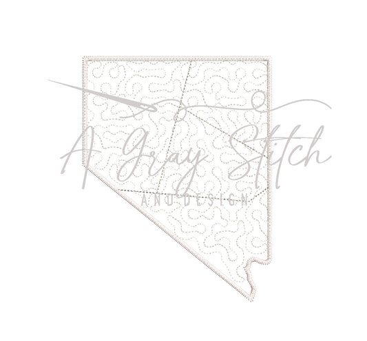 Quilted Patchwork State of Nevada Applique Design