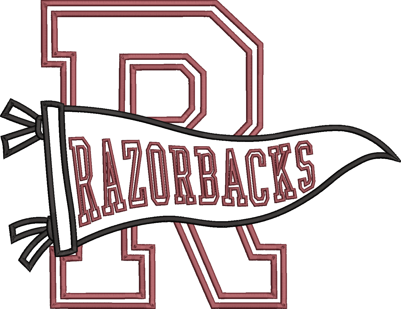 Razorbacks Varsity Letter Pennant