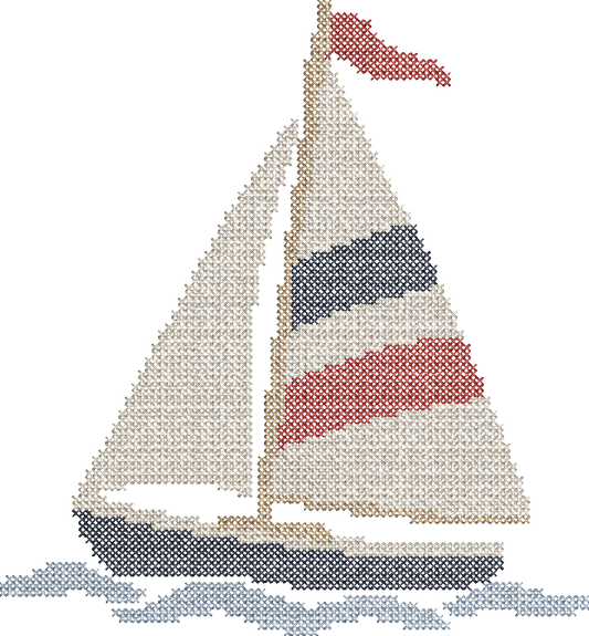 Cross Stitch Sailboat