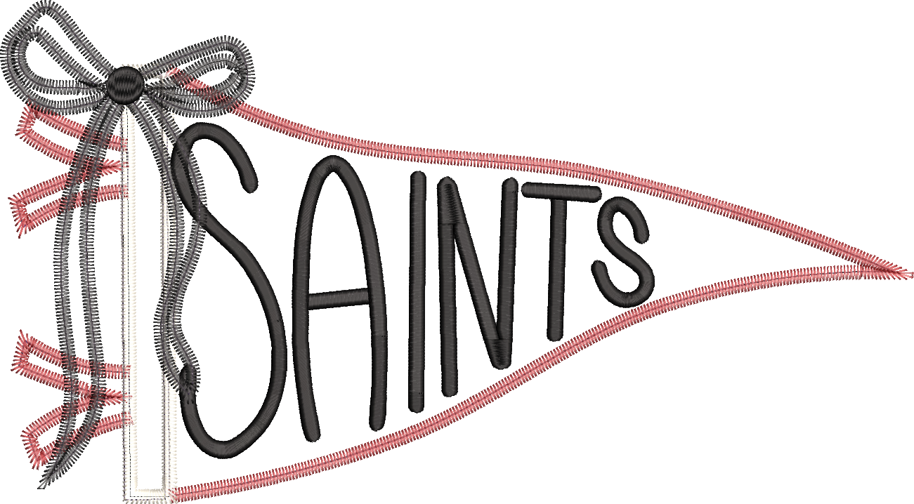 Saints Handlettered Pennant Flag