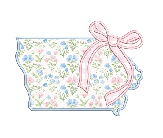 Satin Stitch Coquette State of Iowa