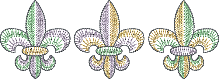 Fleur Di Lis Scratchy Applique Design