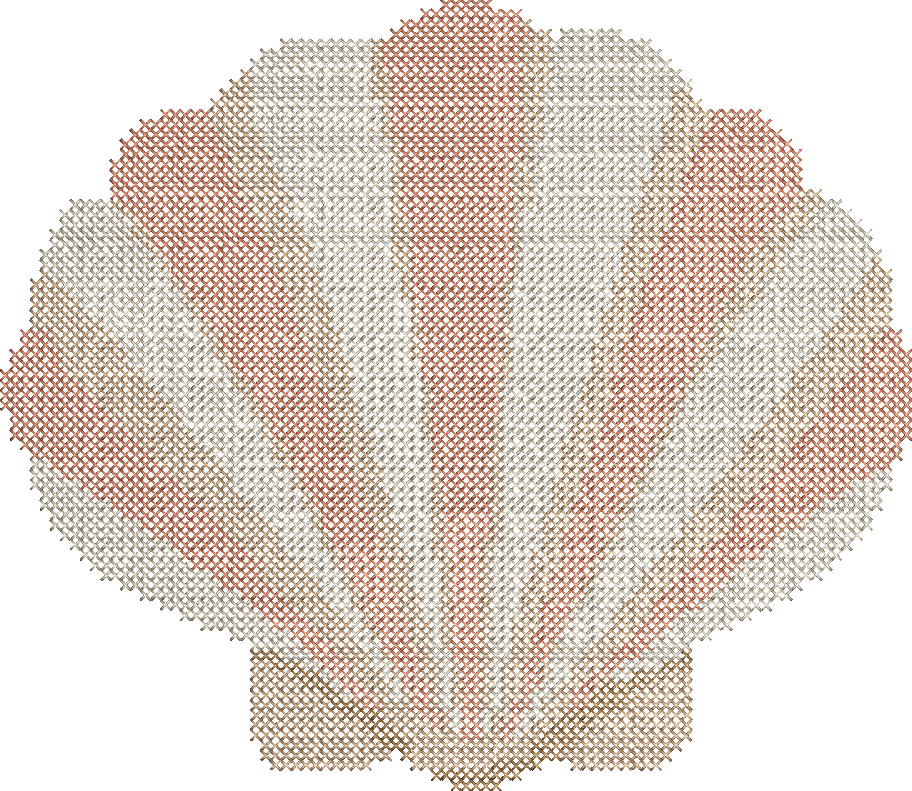 Cross Stitch Sea Shell
