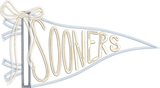 Sooners Handlettered Pennant Flag