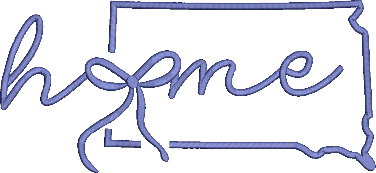 South Dakota Home 3D Puff and Satin