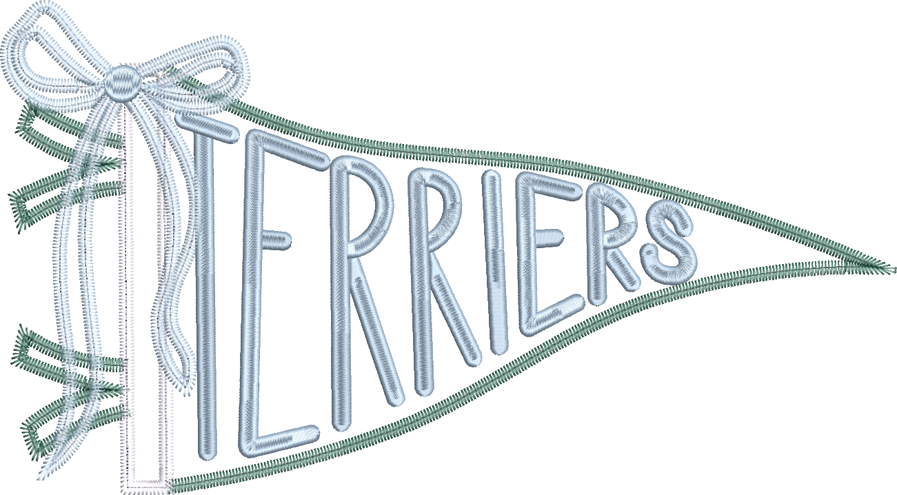 Terriers Handlettered Pennant Flag