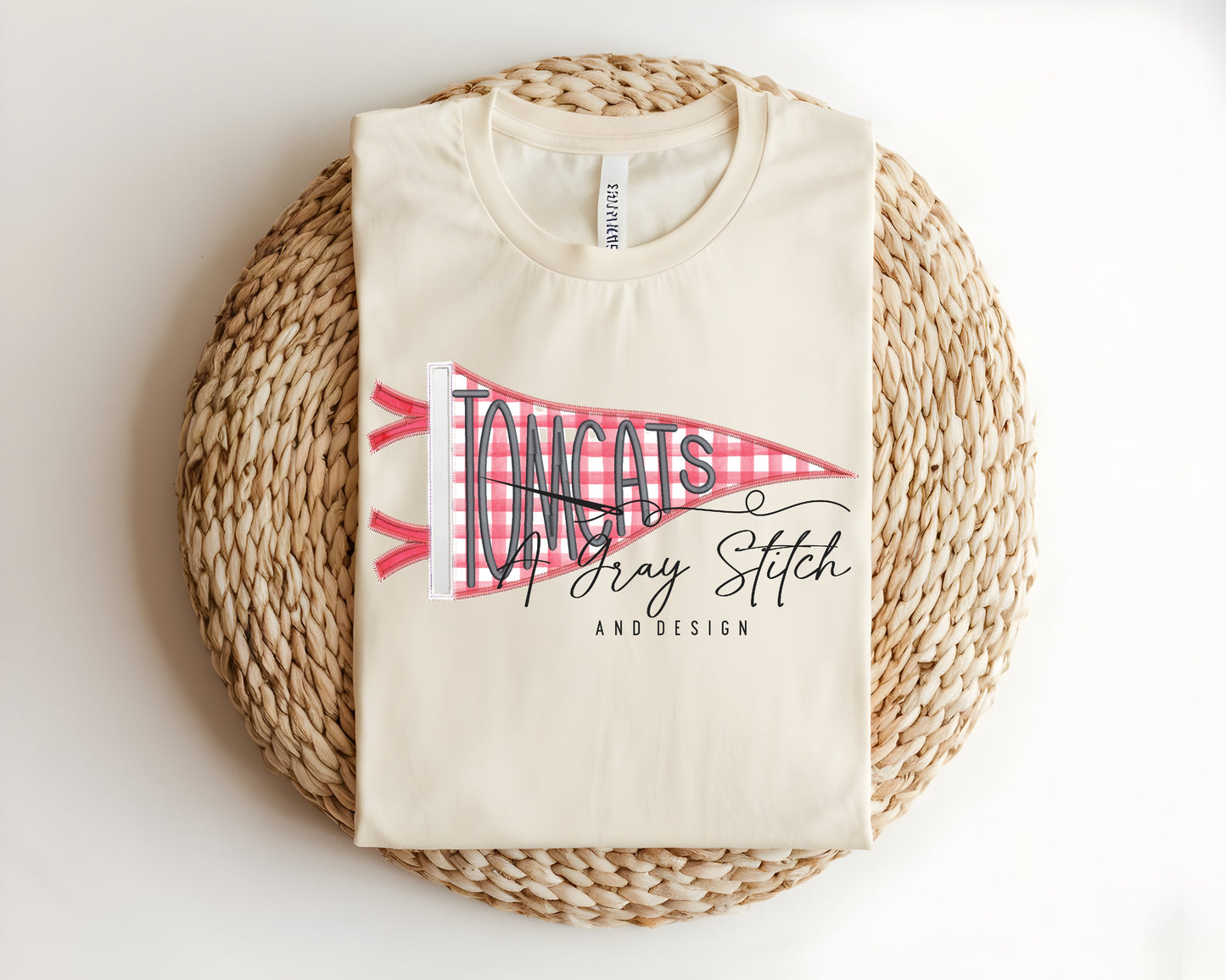 Tomcats Handlettered Pennant Flag