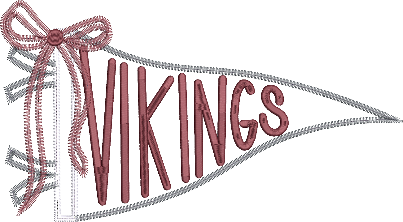 Vikings Handlettered Pennant Flag