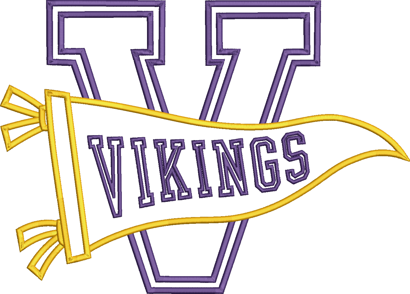 Vikings Varsity Letter Pennant