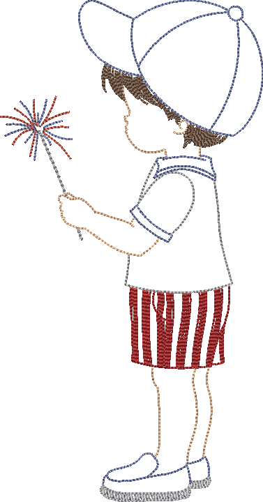Vintage Sparkler Boy