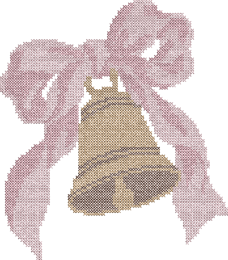 Cross Stitch Vintage Christmas Bell